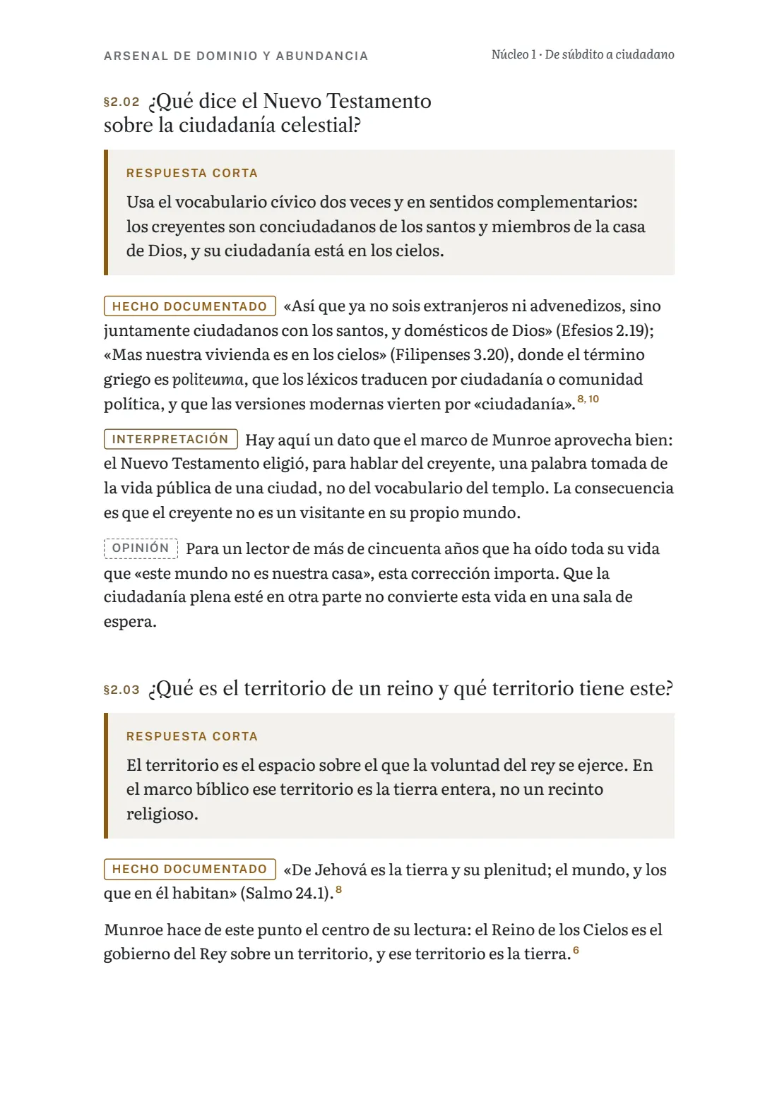 Página del núcleo 1 sobre territorio y ciudadanía